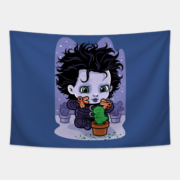 Baby Scissorhands Tapestry by harebrained