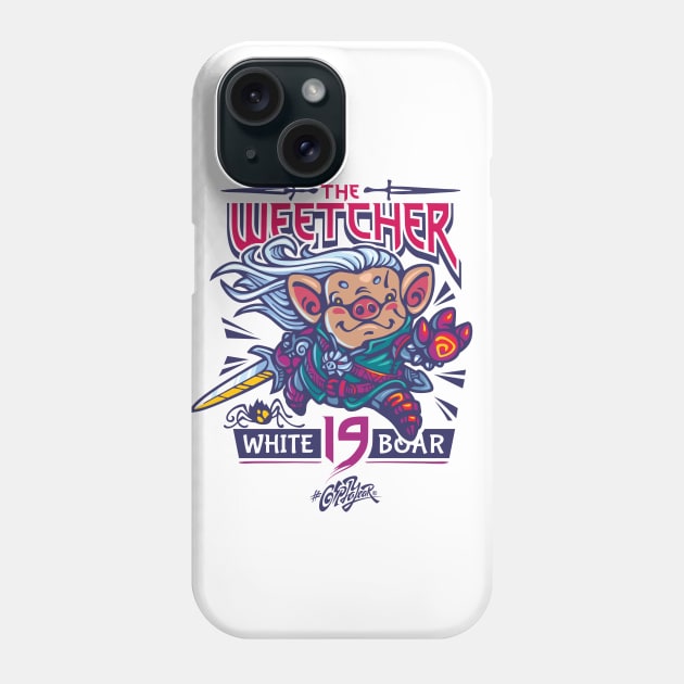 The Weetcher: White Boar Phone Case by fonch