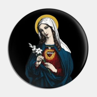 Virgin Mary with her Immaculate Heart Pin