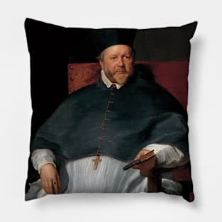 Bishop Jan van Malderen by Anthony van Dyck Pillow