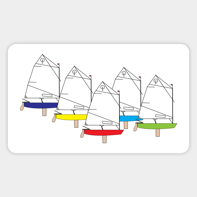 Optimist Sailing Dingies Racing - Optimist Sailing Dingy - Sticker