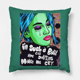 Crying Girl Pillow