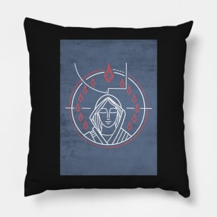 Illustration of Virgin Mary and Holy Spirit at Pentecost Pillow