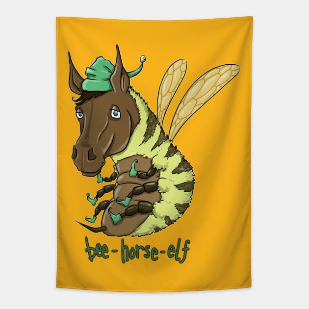 bee-horse-elf Tapestry by bobgoodallart