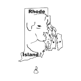 A funny map of Rhode Island - 2 T-Shirt