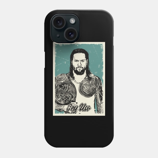 Vintage Jey Uso Wrestling Phone Case by Pinjem Seratus