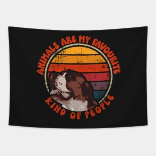 Animals are my favorite kind of people saint Bernard dog lover Tapestry