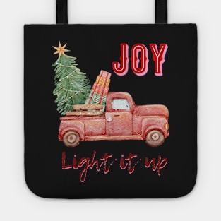 JOY Christmas Light it up Tote