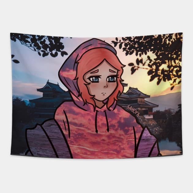 Anime girl Tapestry by Sayora