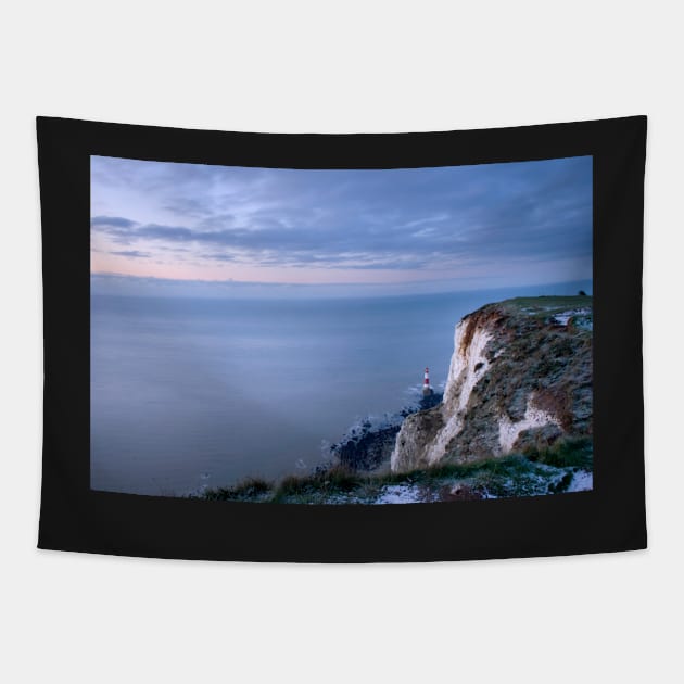 View over Beachy Head at sunrise in January Tapestry by karenadams