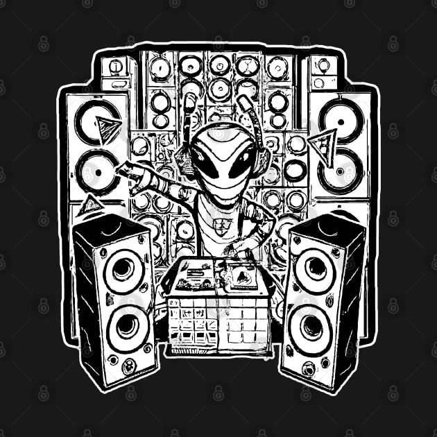 Rave Tekkno Alien DJ Turntables by T-Shirt Dealer