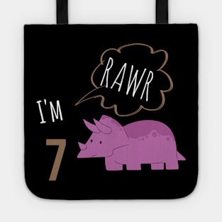 RAWR I am 7 Tote