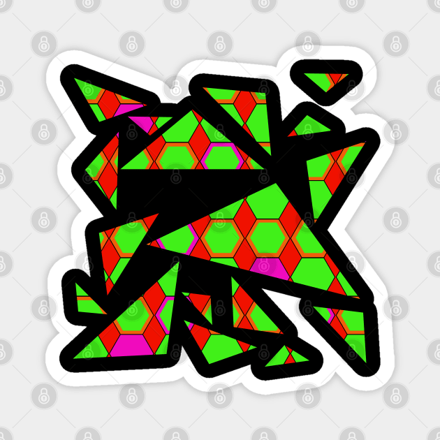 Hexagon Pattern No 4 Magnet by Fun Funky Designs