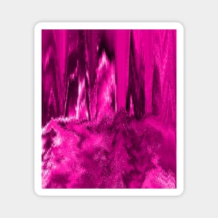 Melted Glitch Pink Magnet