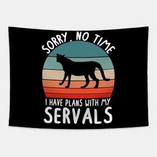 No time plans with serval design animal pattern Tapestry