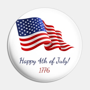 Happy 4th of July Pin