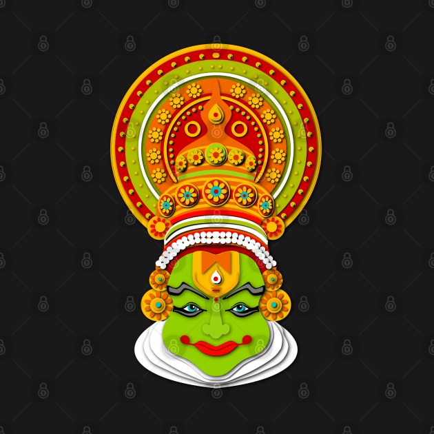 3D Traditional Kathakali mask by Prita_d