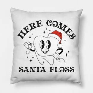Here Comes Santa Floss funny christmas tshirt Pillow