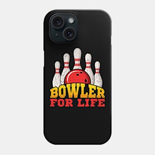 Funny Bowling Saying Motif Phone Case