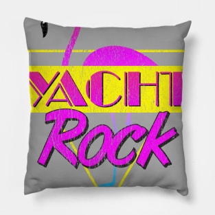 Yacht Rock Party Boat Drinking Stuff 80s Faded Pillow