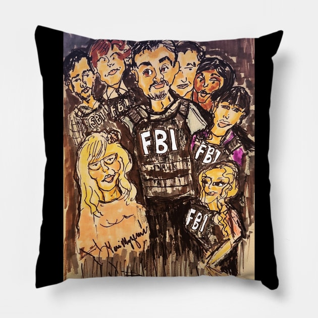 Criminal Minds tv show Pillow by TheArtQueenOfMichigan 