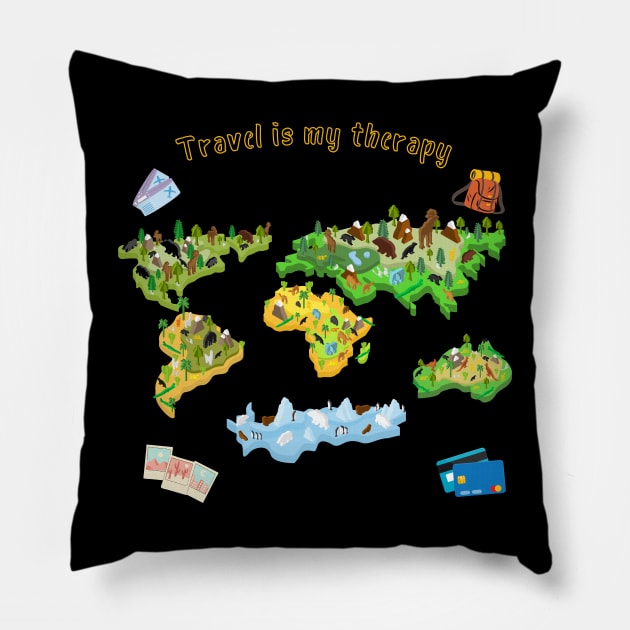 Travel therapy Pillow by WearPrint