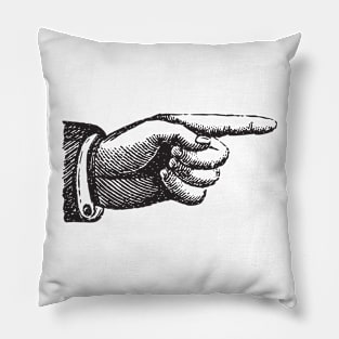 VINTAGE FINGER Pop Art Pillow