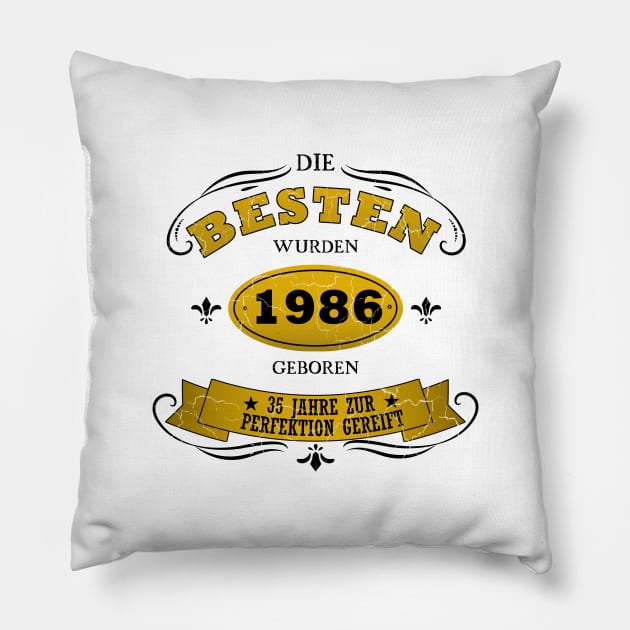 Geburtstag 35 Jahre Baujahr 1986 Alter Pillow by JG0815Designs