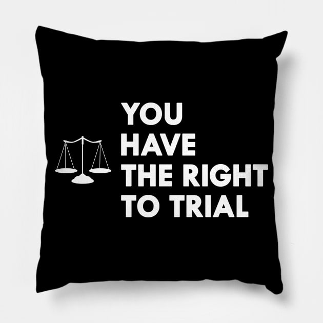 Lawyer - You have the right to trial Pillow by KC Happy Shop