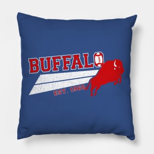 Vintage Buffalo Retro Football Est 1960 New York At Game Day Pillow