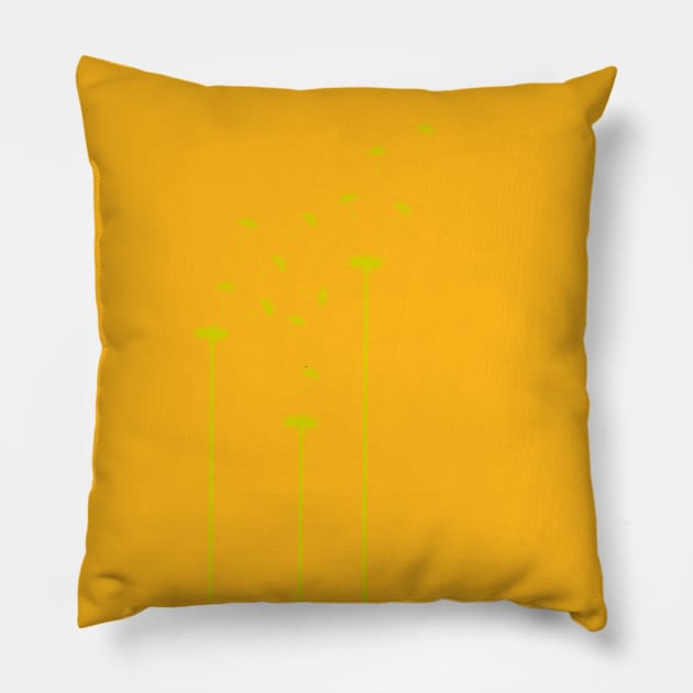 Yellow  Dandelion Pillow by msmart