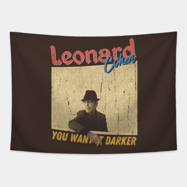 Leonard Cohen Vintage 1934 // You Want It Darker Original Fan Design Artwork Tapestry by A Design for Life