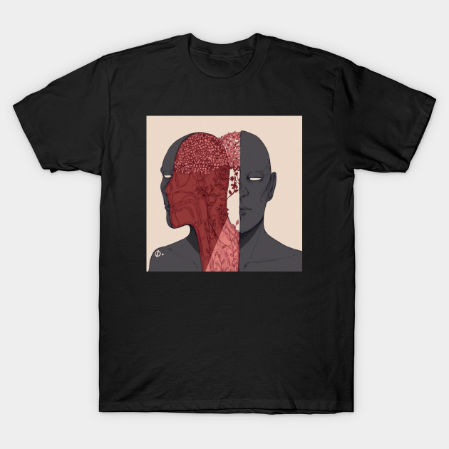 Mitad roja - Anatomy Art - T-Shirt