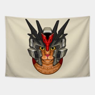 Feline Mecha: Gundam Helmet Edition 3 Tapestry