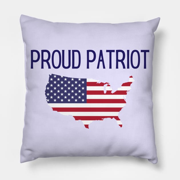 Patriot Design Patriotic USA America Map Gift Politics Pillow by InnerMagic