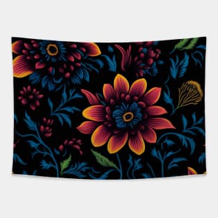 Seamless Flower Design Tapestry