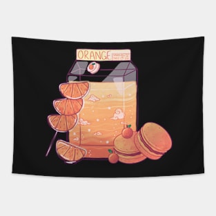 Orange Snacks Tapestry