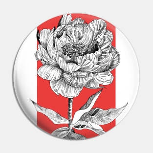 Ink - Peony Variation 1 Pin