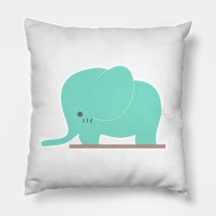 Green elephant Pillow