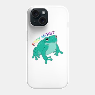 Green tree frog stay moist Phone Case