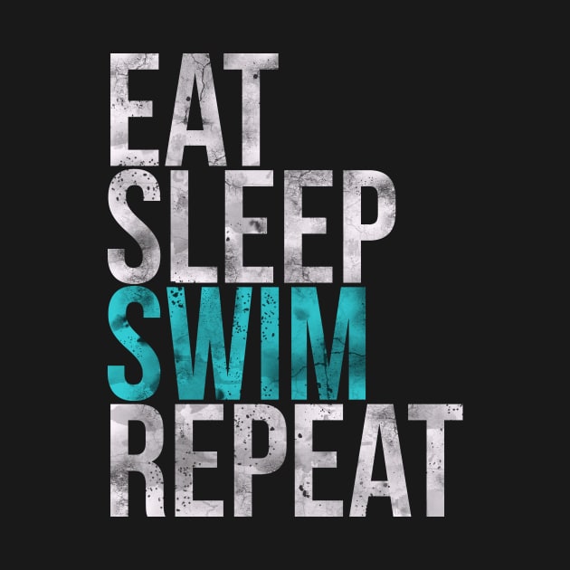 Eat Sleep Swim Repeat Swimmer by charlescheshire