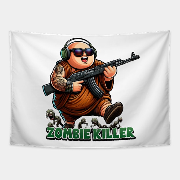 Zombie Killer Tapestry by Rawlifegraphic