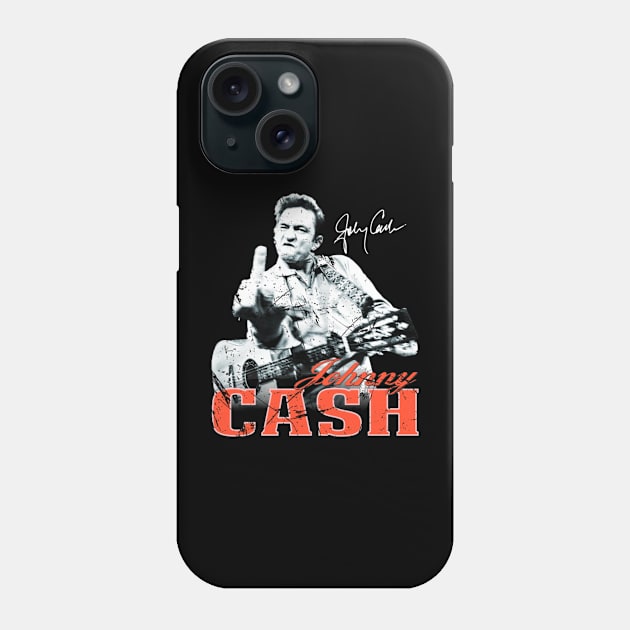 Johnny Cash Resounding Rhythms Phone Case by labyrinth pattern