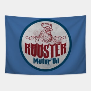 Vintage Rooster Motor Oil Tapestry