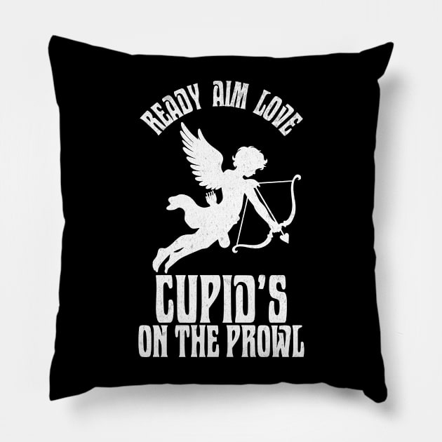 Valentine’s Day: Cupid’s on the prowl. Pillow by DesignByJeff