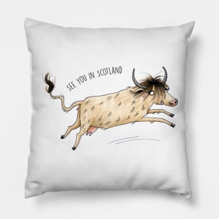 Highland Cattle - See you in Scotland Pillow