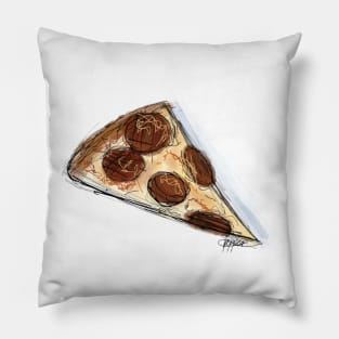 Pizza Slice Sketch Pillow