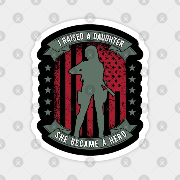 Red Friday Deployed Daughter Military Parents Gift Magnet by VDK Merch