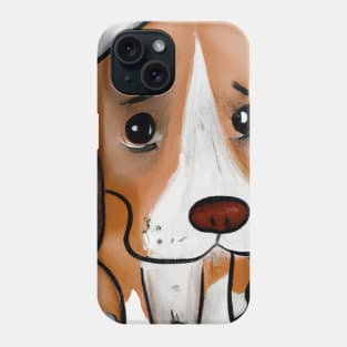 Cute Beagle Drawing Phone Case