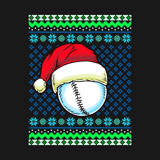 Funny Baseball for Men Gift Ugly Christmas Design by Dr_Squirrel